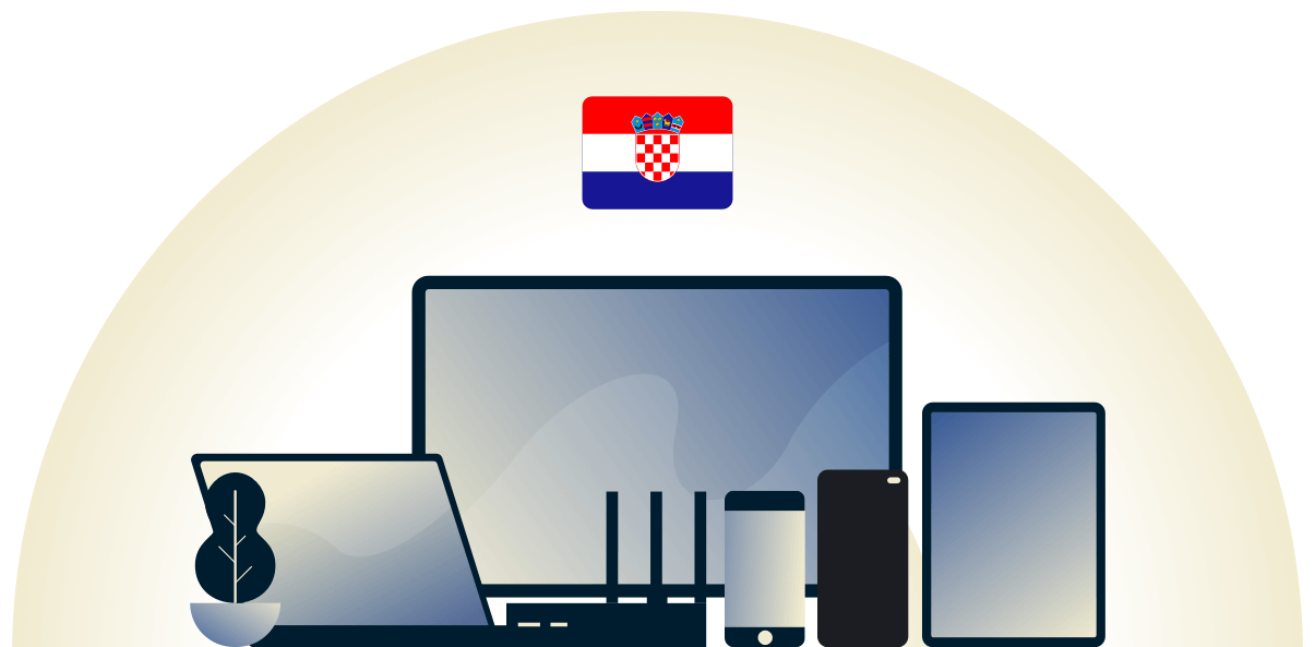 VPN dla Chorwacji chroniący r&oacute;żne urządzenia.